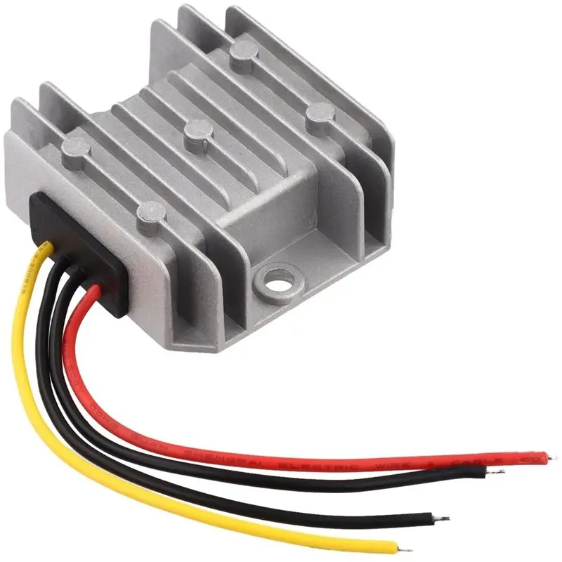 ●For Truck Boat Vehicle Compatible DC 8-40V To 12V 3A 36W Step Down Converter Voltage Reducer IP68 Waterproof Transformer