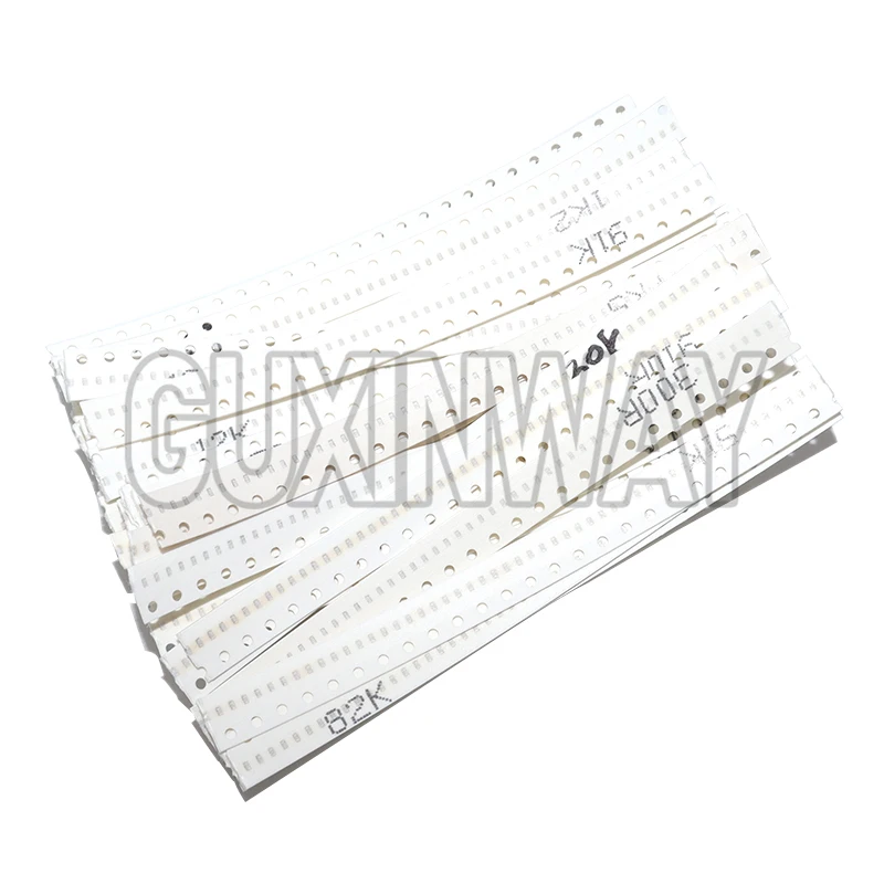 Kit resistore SMD 4000 pezzi 0402 Kit assortito 10ohm-1M ohm 5% 80valuesX 50 pezzi = 4000 pezzi Kit campione