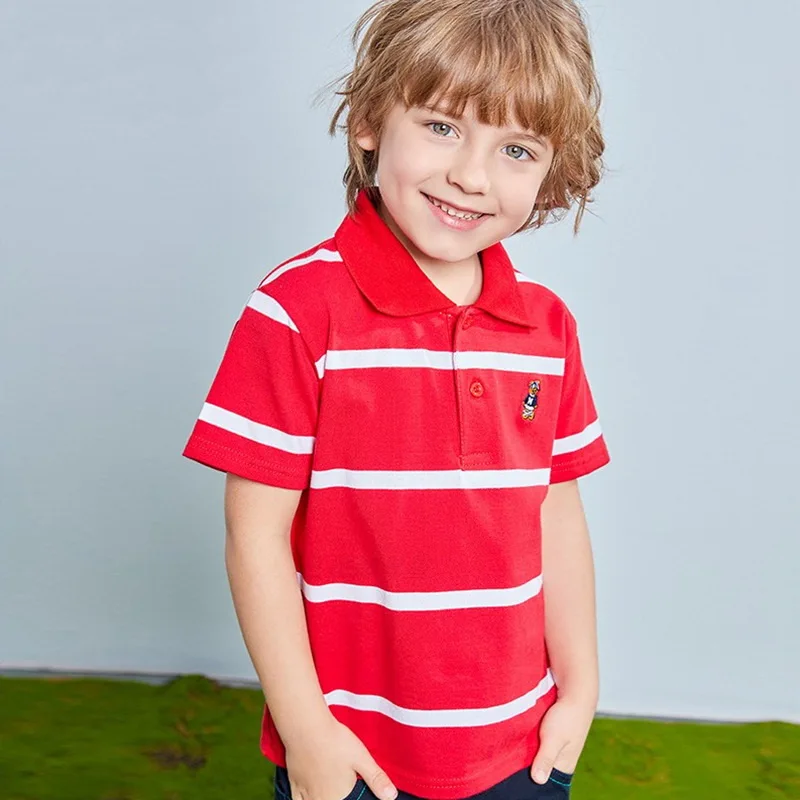 Boys Polo Tshirt Cotton Toddler Tops Quality Summer Children Tee Fashion Shirt Kids Clothes 3-14T