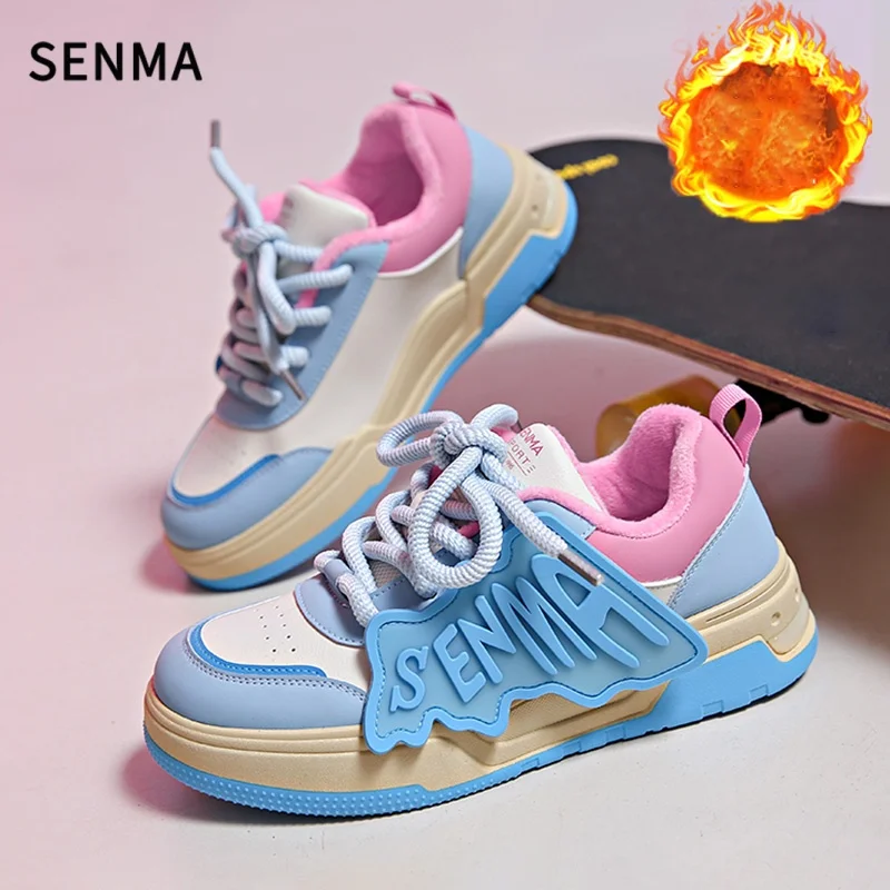 

SENMA Winter Women Shoes Retro Classic Streetwear Hip-Hop Punk Skateboard Shoes Sneakers Outdoor Warm Women Sport Casual Shoes