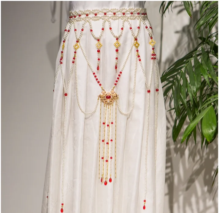 

Новые китайские ювелирные изделия Hanfu с кисточками на талии и кисточками