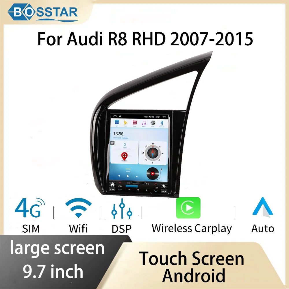 

Android For Audi R8 RHD 2007-2015 Car GPS Navigation Auto Stereo Head Unit Multimedia Player Radio Navi Tape