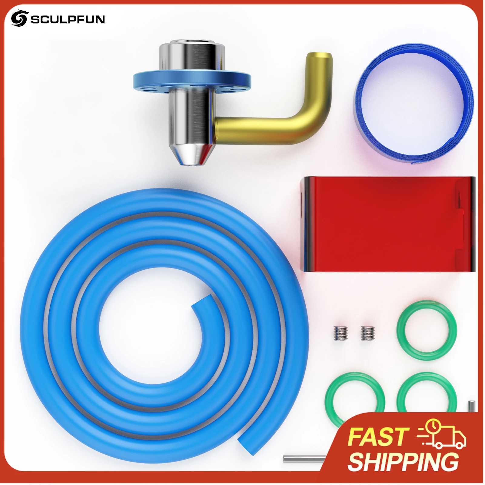 

Комплект насадок для воздушной подачи SCULPFUN S9 (без воздушного насоса), высокоскоростная воздушная подача, полностью металлическая конструкция, идеально подходит для лазеров S6 PRO/S9