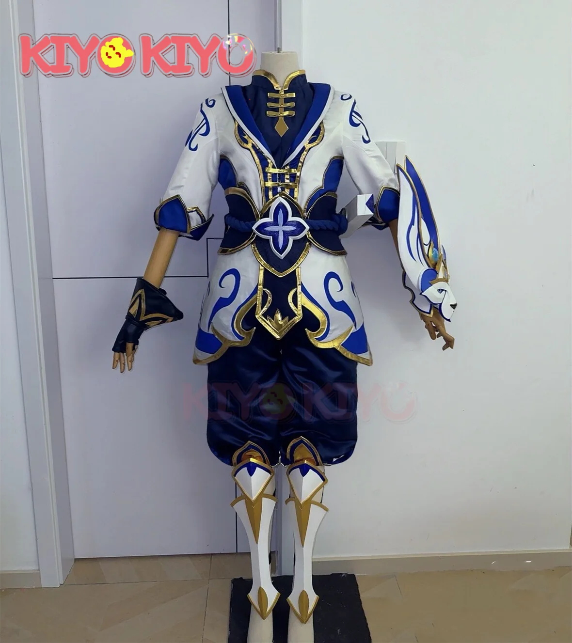 

KIYO-KIYO LOL Porcelain Ezreal Cosplay Costume outfit Halloween costumes for man hand gun Custom size made