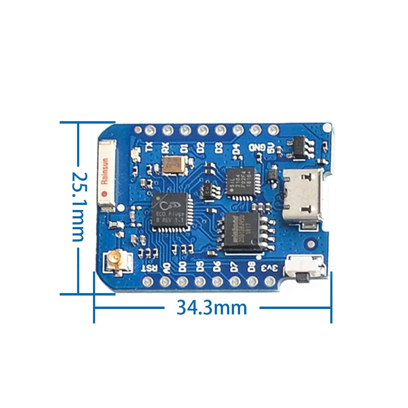 WEMOS D1 Mini Pro 4M 16M بايت موصل هوائي خارجي NodeMCU على أساس ESP8266 ESP-8266EX CP2104 WIFI مجلس التنمية مايكرو