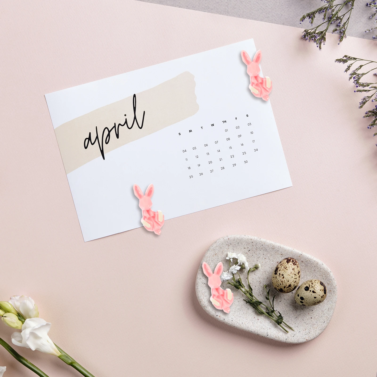 

20pcs Resin Rabbit Hair Accessories Material Light Weight Pink Easter Craft Supplies Jewelry Making Decorations