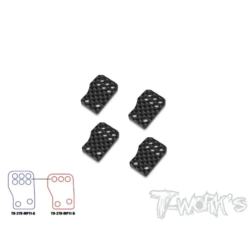 T originale funziona TO-279-MP11 7075-T6 Allume. Mozzi posteriori (per Kyosho MP11) Parti Rc OP