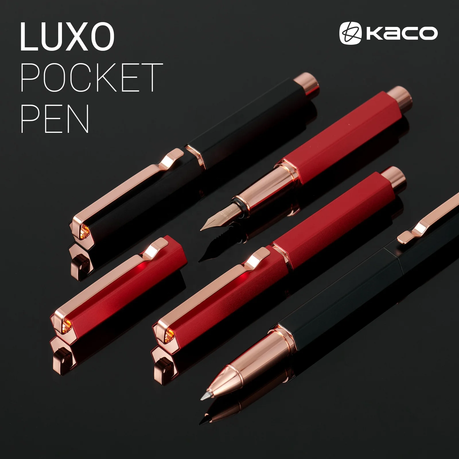 KACO LUXO Luxury Fountain Pen, Roller Pens, Promotional Gift Pen Set Office Supplies