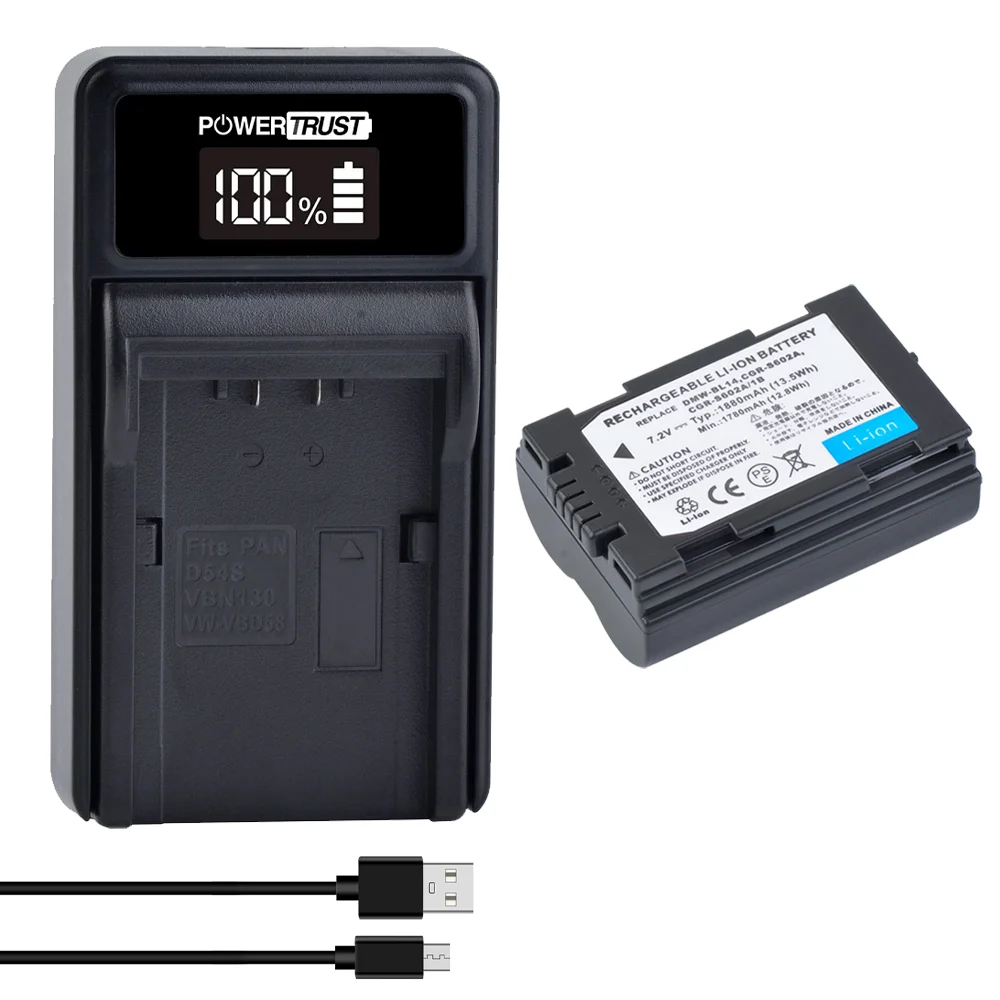 バッテリーおよびUSB充電器,Panasonic lumix,CGR-S602, DMW-BL14, DMC