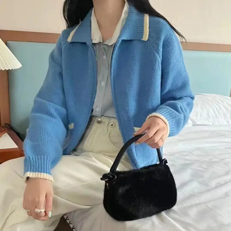 

Stylish women's furry bag niche cute hand-held shoulder crossbody bag Instagram style casual versatile furry bucket bag