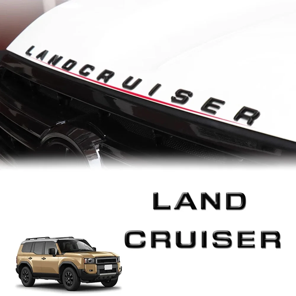 

Для нового Land Cruiser 250 Rankle 250 TRJ250W GDJ250W 2024, наклейки с буквами, декоративные наклейки на капот двигателя, 3D наклейки с буквами