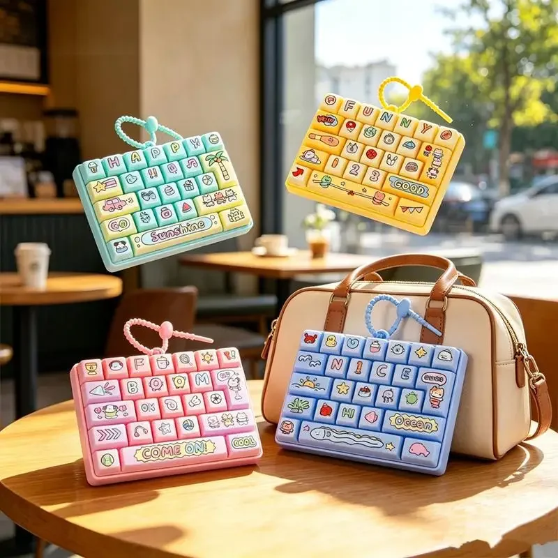 Happy and Constant Stress Relief 26 Keyboard Toy Keychain Stress Relief Fun Small Gift Bag Pendant Gift