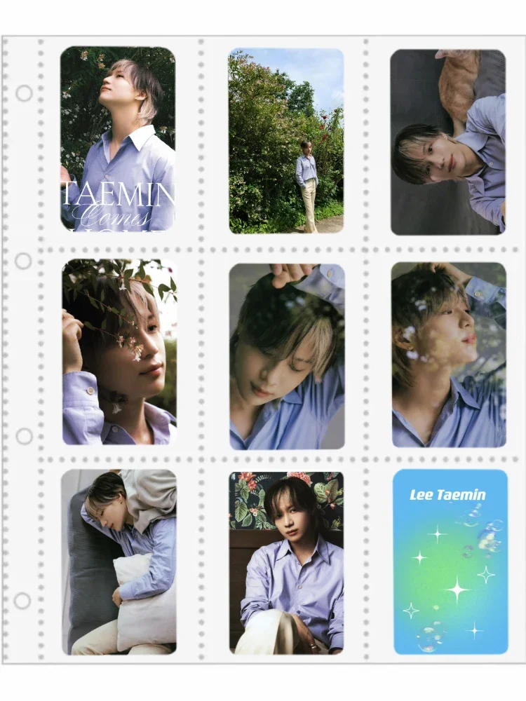 8 buah/set SHINEE Lee tutup majalah Tae-min Poster HD kartu bundar sisi ganda kecil Li Taimin gambar 8.6*5.4cm kartu foto