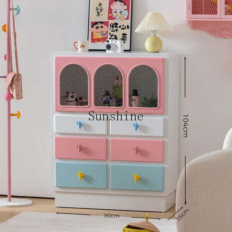 

Dopamine painted entrance modern simple bedroom storage storage wall decorative side cabinet