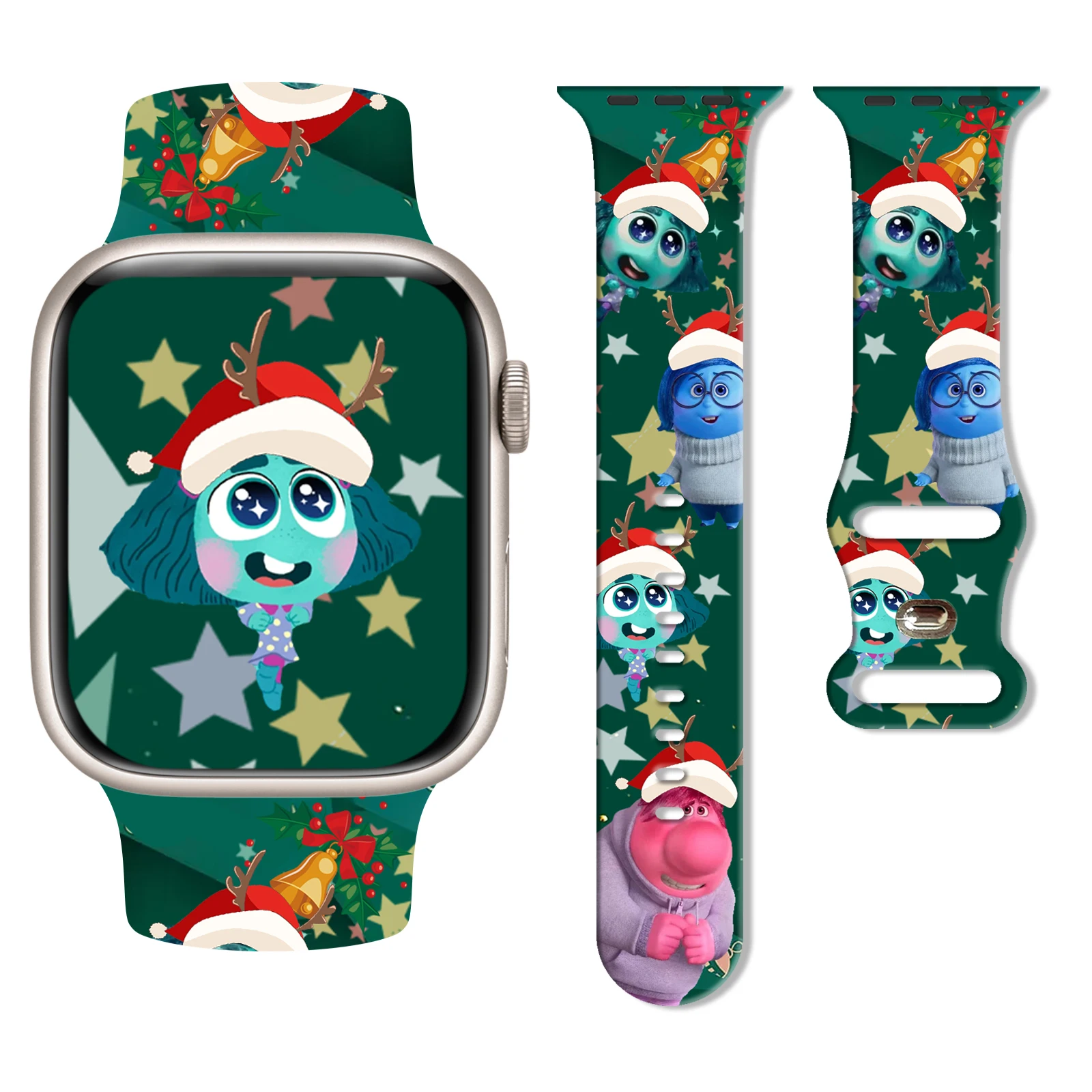 

Inside Out Print Strap for iWatch 11 10 9 8 Silicone Band Replaceable Bracelet for Apple Watch 46mm 44mm 42mm 41mm 38mm Watchban