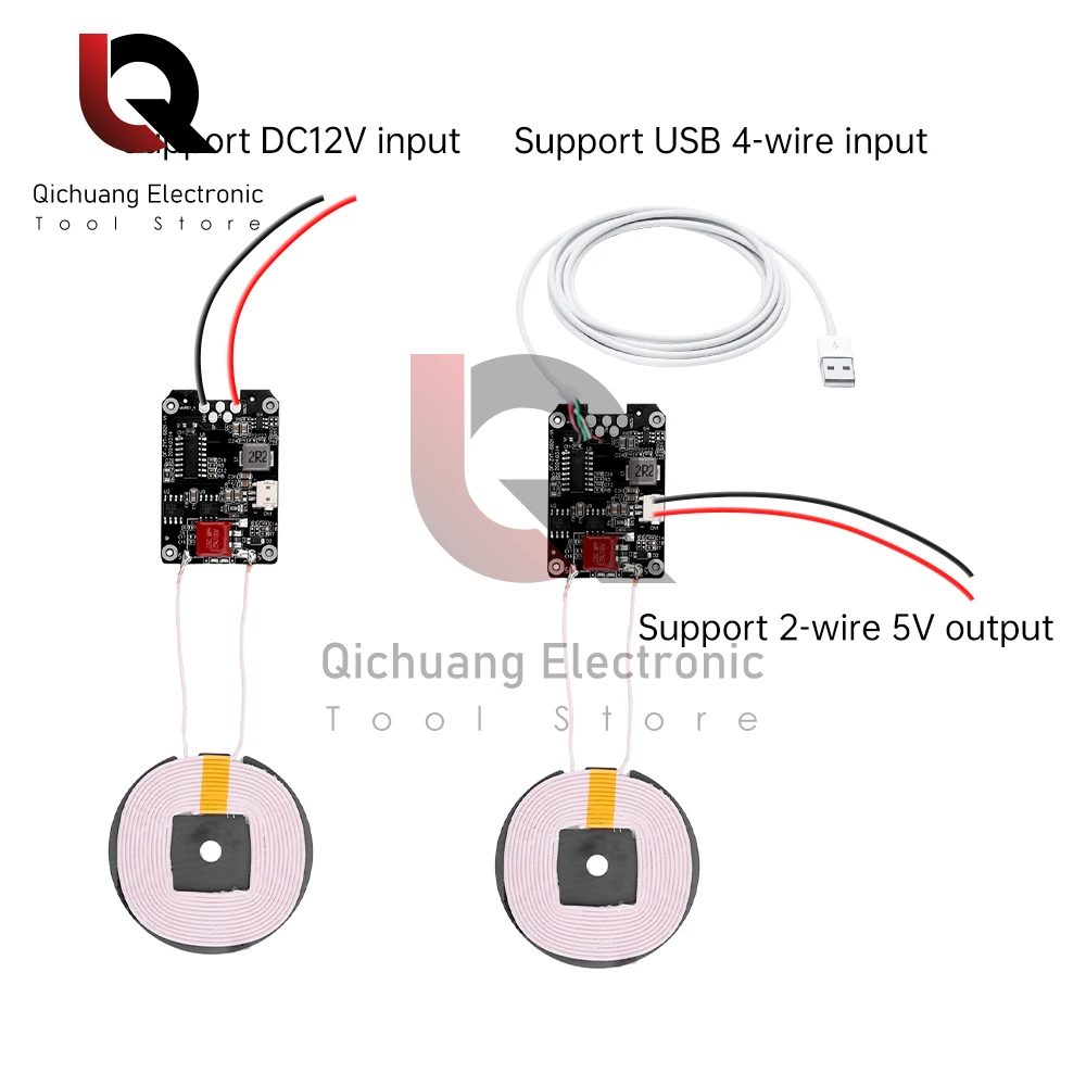 20W High Power 10mm Long Distance Cell Phone Wireless Charging Module 5V9V12V Fast Charging Wireless Charger For Mobile Phone