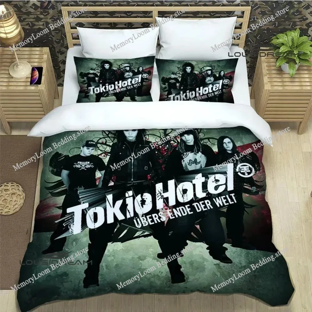 

3D Print Colorful Tokio Hotel Band Bedding Set Boys Girls Twin-Queen-King Size Duvet Cover Pillowcase Bed Kids Adult Soft Cozy