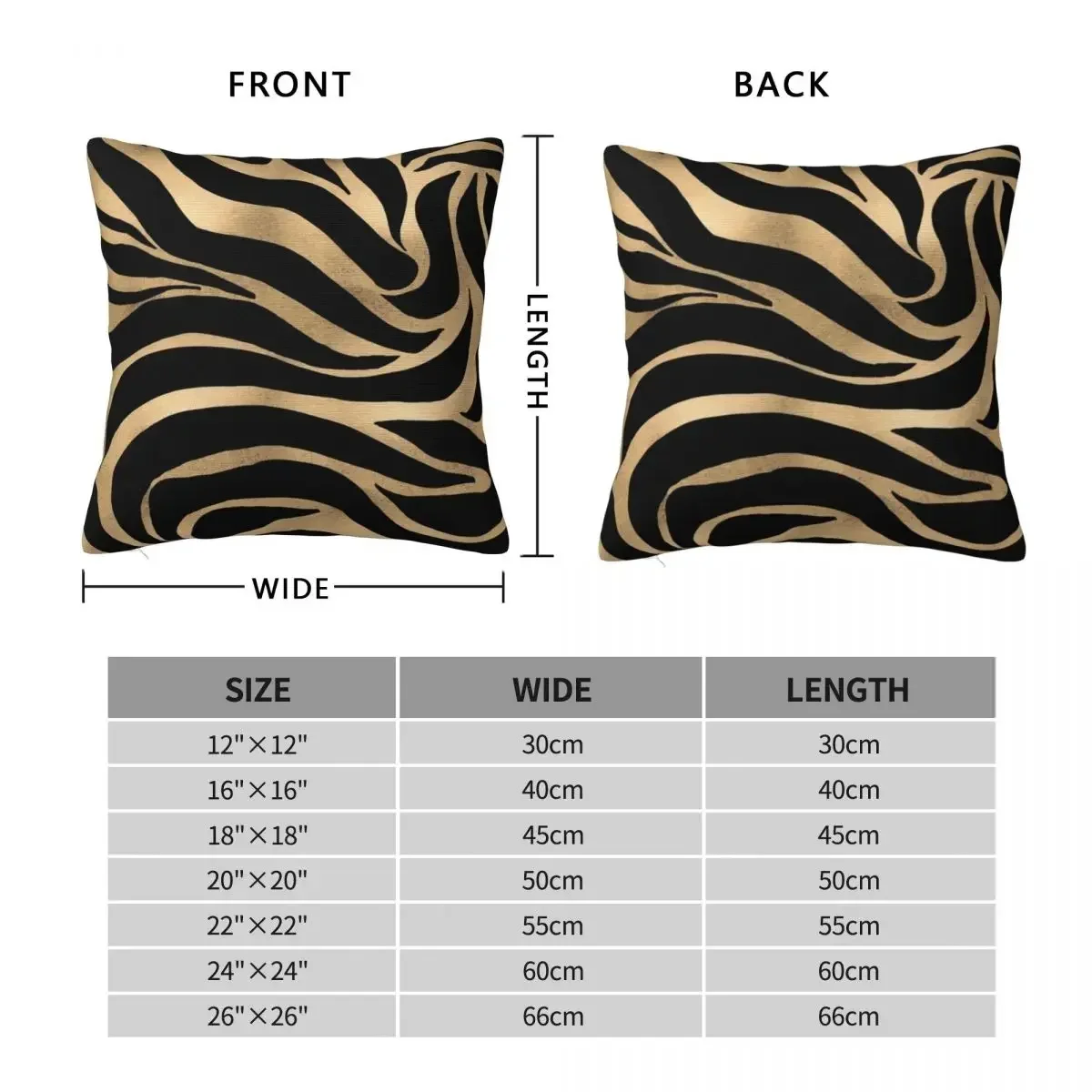 Elegante metallische Gold Zebra schwarz Tier druck quadratischen Kissen bezug Kissen bezug Komfort Wurf kissen für zu Hause Wohnzimmer