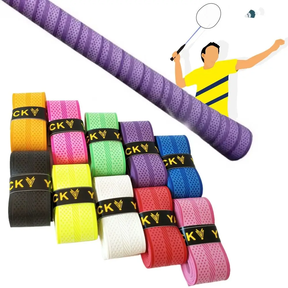 Durable Multi-color Badminton Racket Overgrips Non-Slip PU Grip Tape Fishing Rod Sweat Absorption Tennis Racquet Sweatband