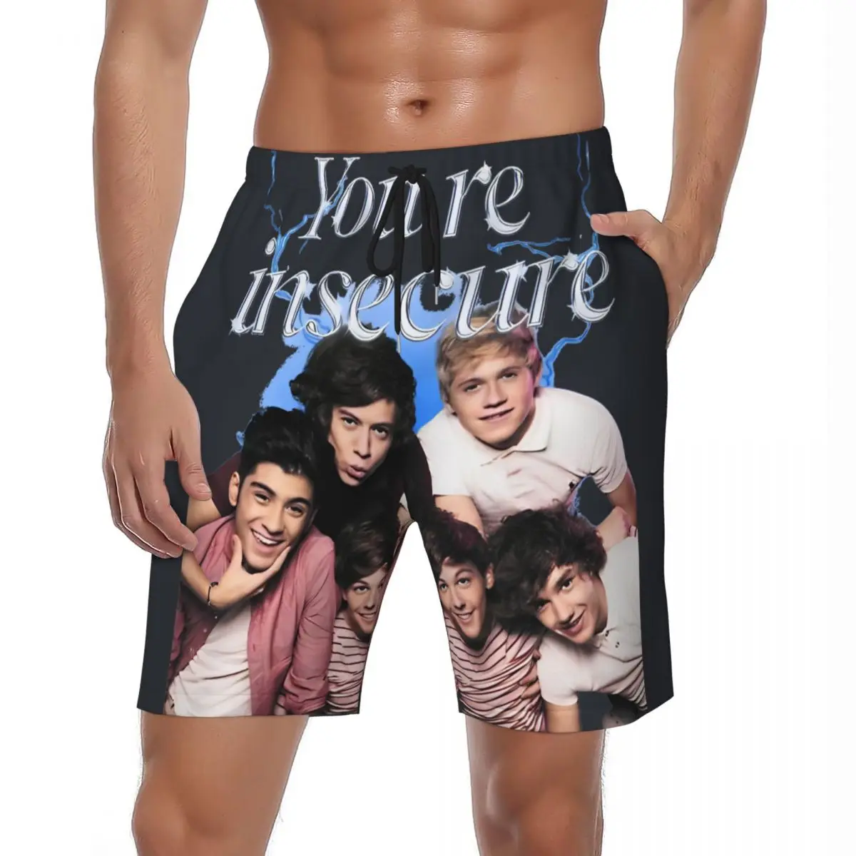 

Мужские шорты для доски 1D Ones, логотип музыка и направления, Гавайские плавки, рок-группа, дышащие шорты для доски для серфинга