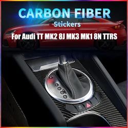 For Audi TT 2008-2014 8J 8N MK2 MK3 MK1 TTRS 2013 2012 2011 2010 2009 Central Control Gear Shift Panel Sticker Real Carbon Fiber