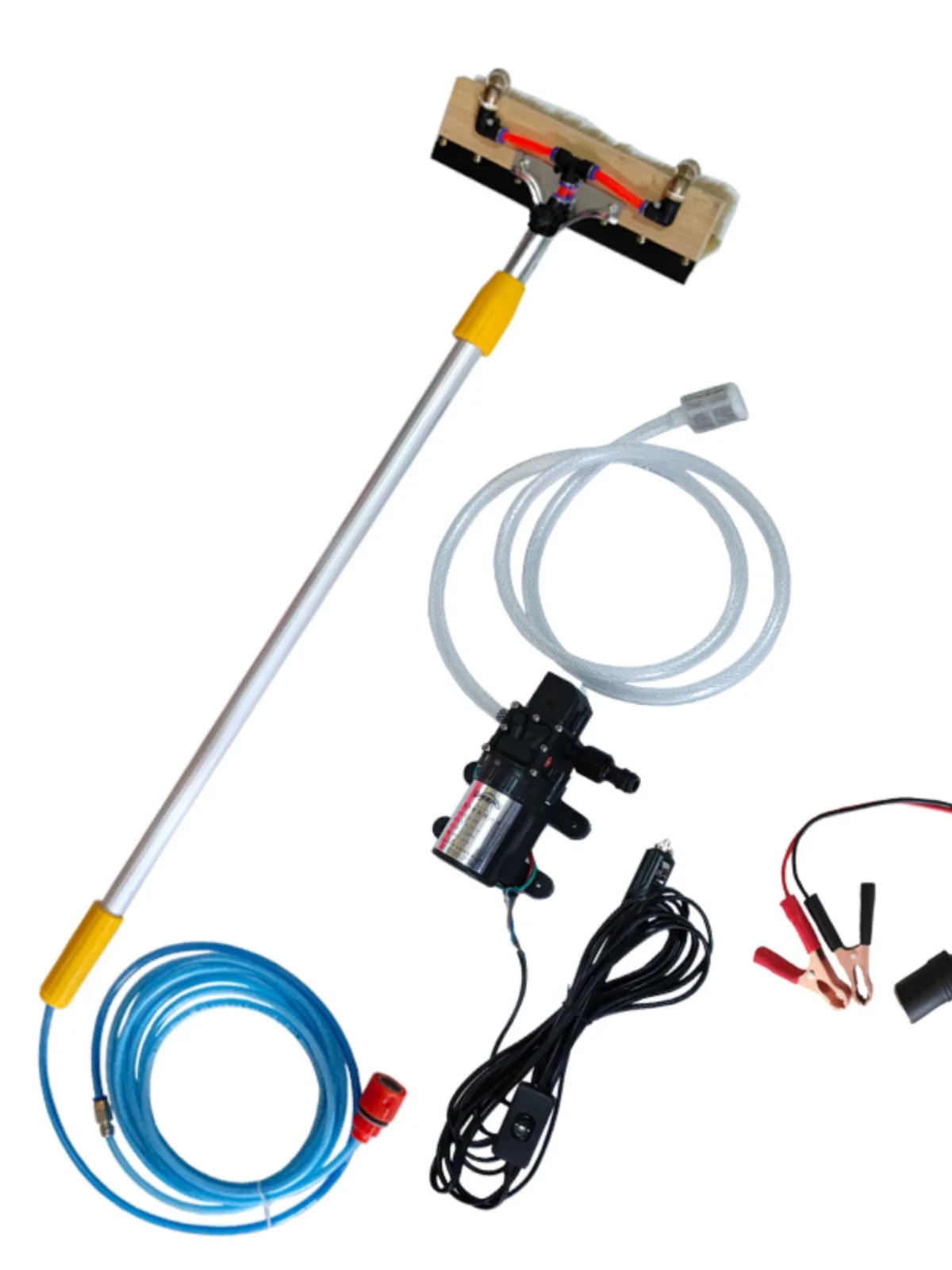 

24V12V bus bus truck car high pressure washer portable telescopic through the water brush spray car washer god