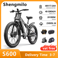 Shengmilo S600 Electric Fat Bike 2000W Dual Motor 26 Inch Wheels 48V 17.5Ah Samsung Battery