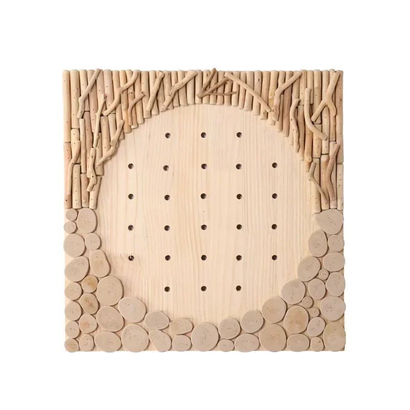 Entrance hole board, creative rack, wooden display storage hanger
