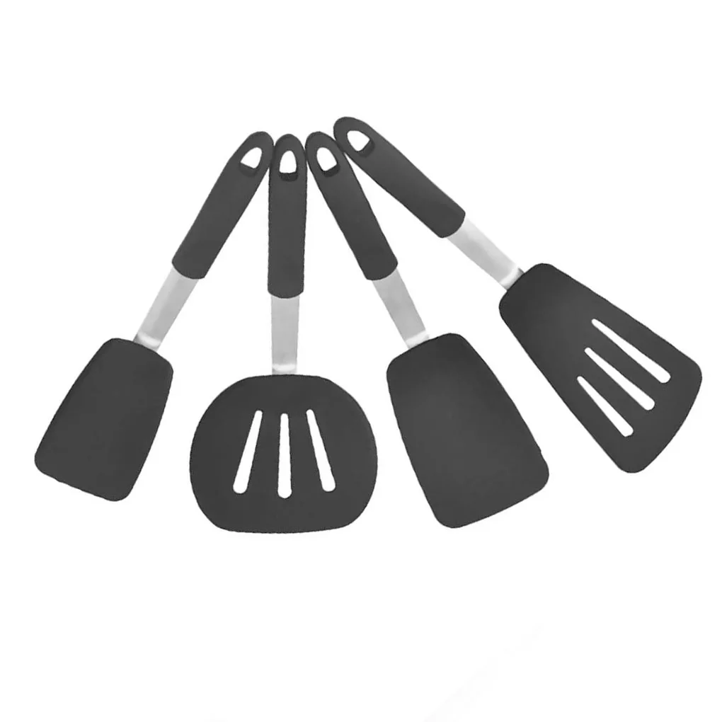 Silicone Shovel Heat-Resistant Nonstick Cookware Cooking Tool Eggs Pancakes Cooking Utensil Anti-skidding Handle