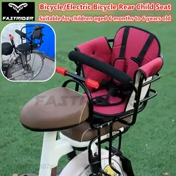 Bicycle Child Seat Electric Bicycle Fully Enclosed Seat with Armrests and Cushion for 6 Months To 6 Years Old