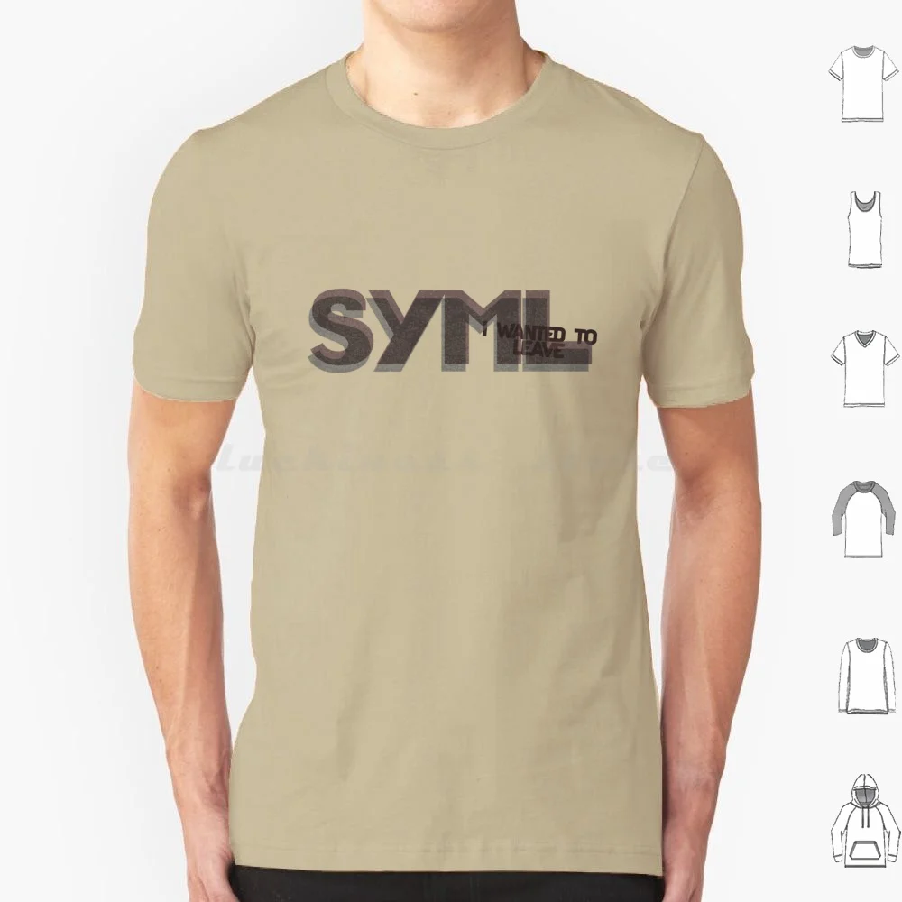 Syml-I Wanted To Leave-Linocut Inspired Design T Shirt Cotton Men Women DIY Print Syml Music Indiemusic Oscarlang