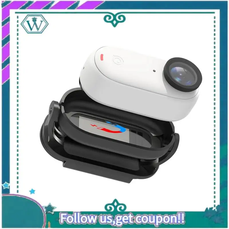 Upgraded 2 Piece Cap Easy Clip Mount Hat Clip Quick Release Clamp Magnetic Frame Fixed Holder Black PC+ABS For Insta360 Go 3