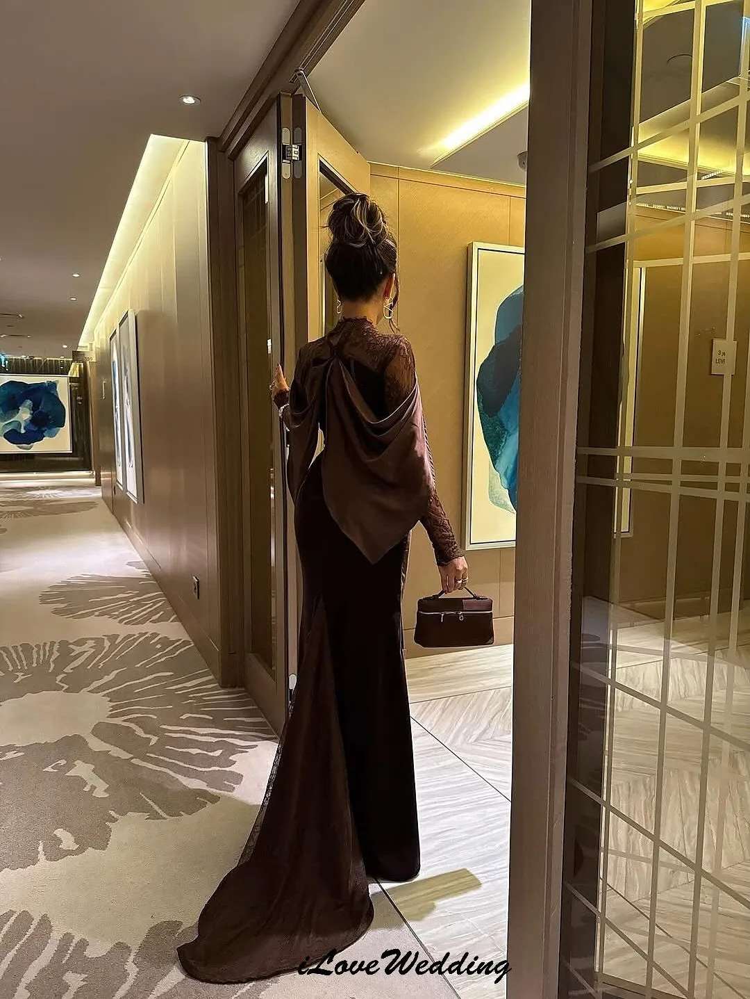 

Elegant High Neck Prom Dresses 2025 Long Sleeve Lace Women Party Dress Mermaid Elegant Evening Dresses Formal Gowns Customized