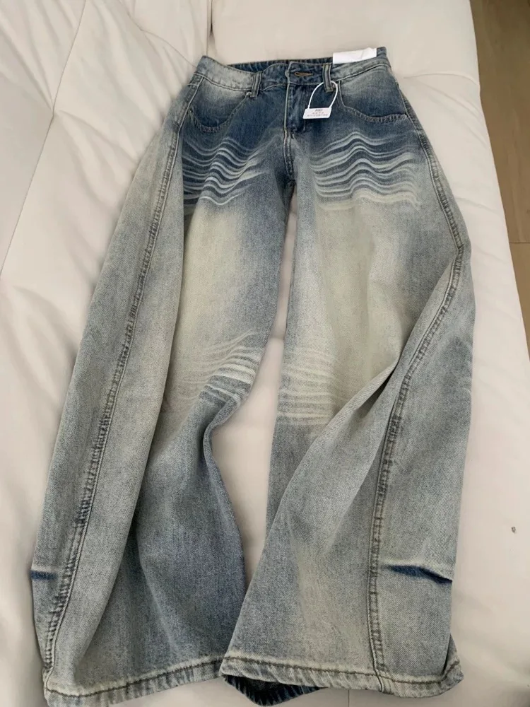 

Мужские джинсы American Sle Vintage Waed, трендовые, свободного кроя, прямые, в стиле Old Dad, осенне-зимние, повседневные, из денима