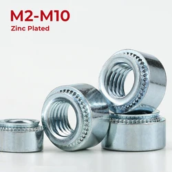 M2 M2.5 M3 M4 M5 M6 M8 M10 Zinc Plated Carbon Steel Pressure Riveting Nut Self Clinching Nut Swage Nut Sert Press Nuts