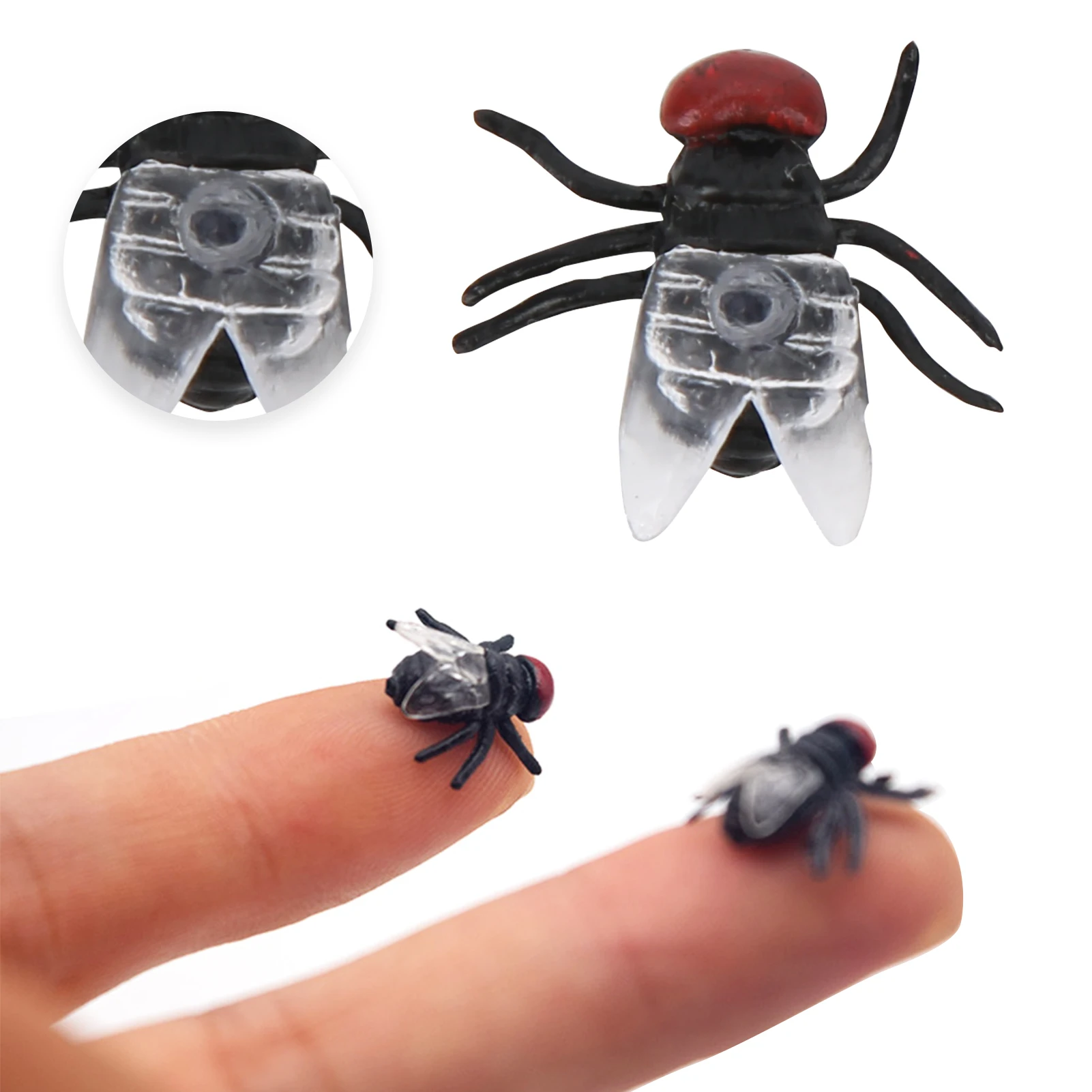 

20PCS Plastic Simulated Flies Toy Halloween Party Joke Flies Model Toy Accessory Set Halloween Party Favors