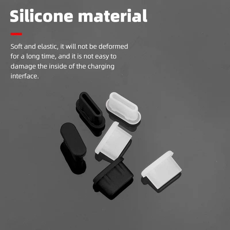 Type-C Anti-Dust Plugs, Silicone Cover & Anti-Lost Stopper for DJI Mini 3 Pro & All Type-C Devices Charging Ports - Image 2