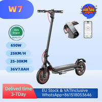 Electric Scooter W7 650W 36V7.8Ah Display Smart APP Fold Light EScooters 8.5 Inch Highway Tire with Turn Signal E-Scooters