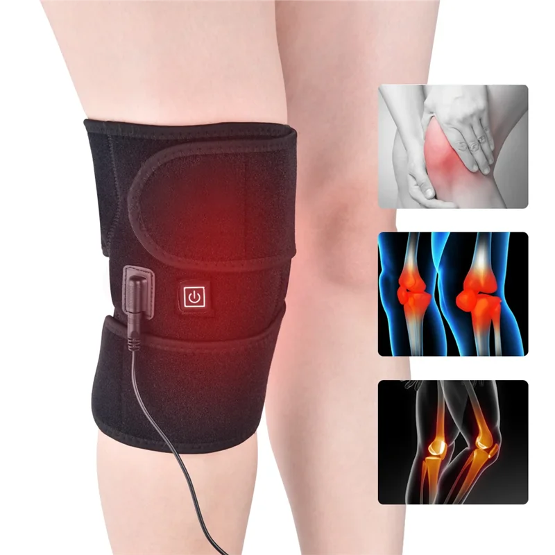 

New Electric Heating Knee Pads Relieve Pain Relief Support Brace Therapy Joint Injury Recovery Rehabilitation For Arthritis Leg