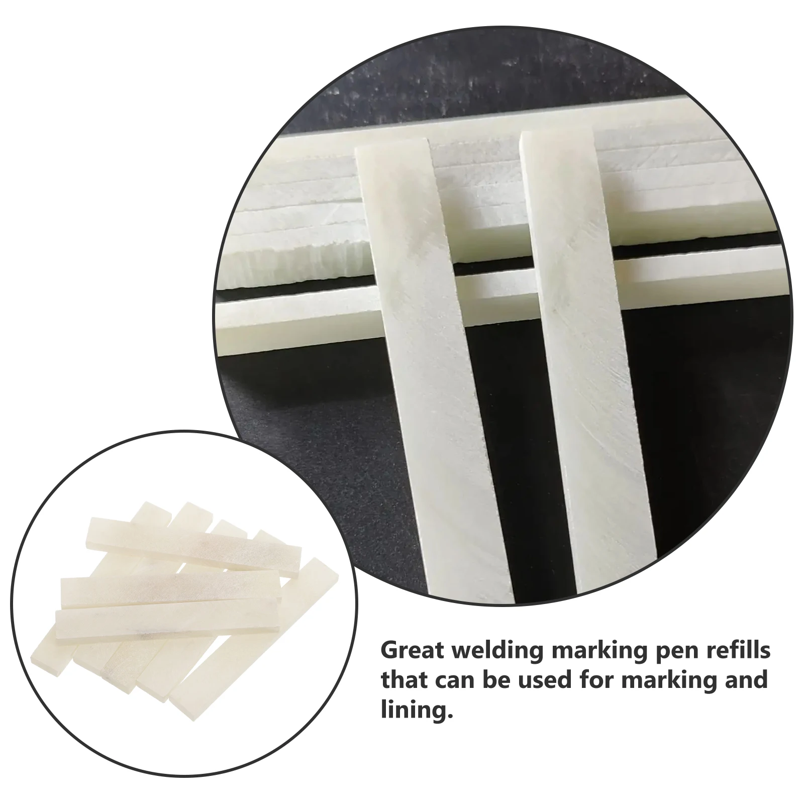 

14 Pcs *12*5mm Flat Soapstone Refills Liner Pen Chalk Marker for Steel Holder Pencils Welding Metal Construction
