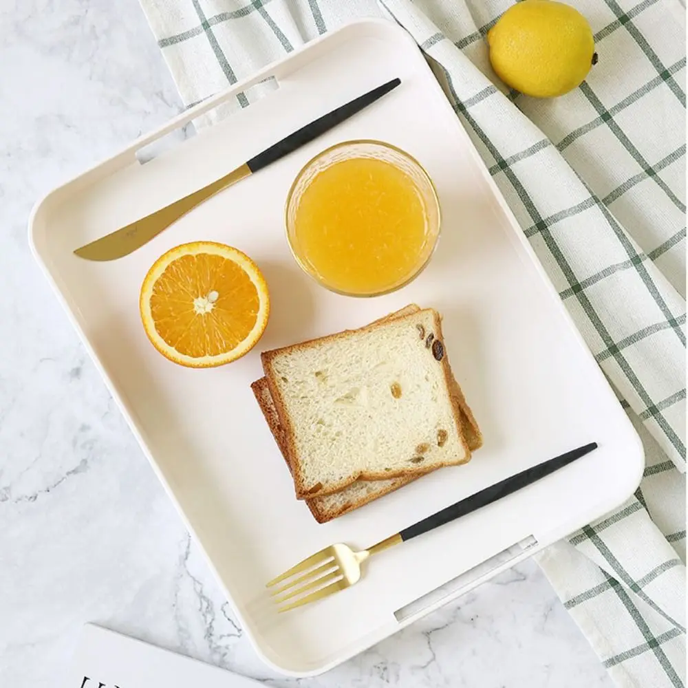 

Multi-Purpose Serving Platter Decorative Easy-to-Clean Breakfast Bread Plate Holder Tray Household Decorative Tray