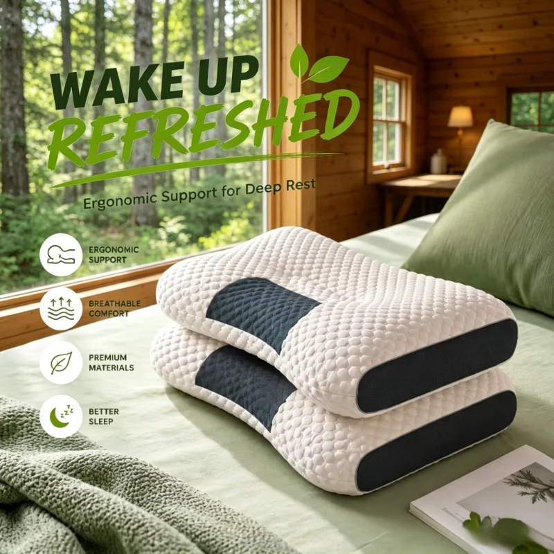 Firm Stable Massage Bean Pillow Core 3D Breath Knit Water Cube Neck Cushion Hotel Standard For Relax Night Sleep Time