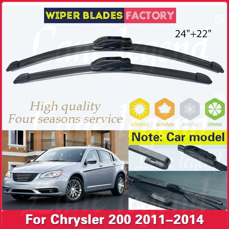 

Car Front Wiper Blades For Chrysler 200 2011 2012 2013 2014 Front Window Windshield Windscreen Rain Brush 24"22" Car Accessories