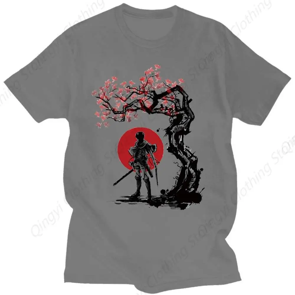 Men's Attack Titan Japanese Anime Printed Short Sleeve Comfrotable T-Shirt