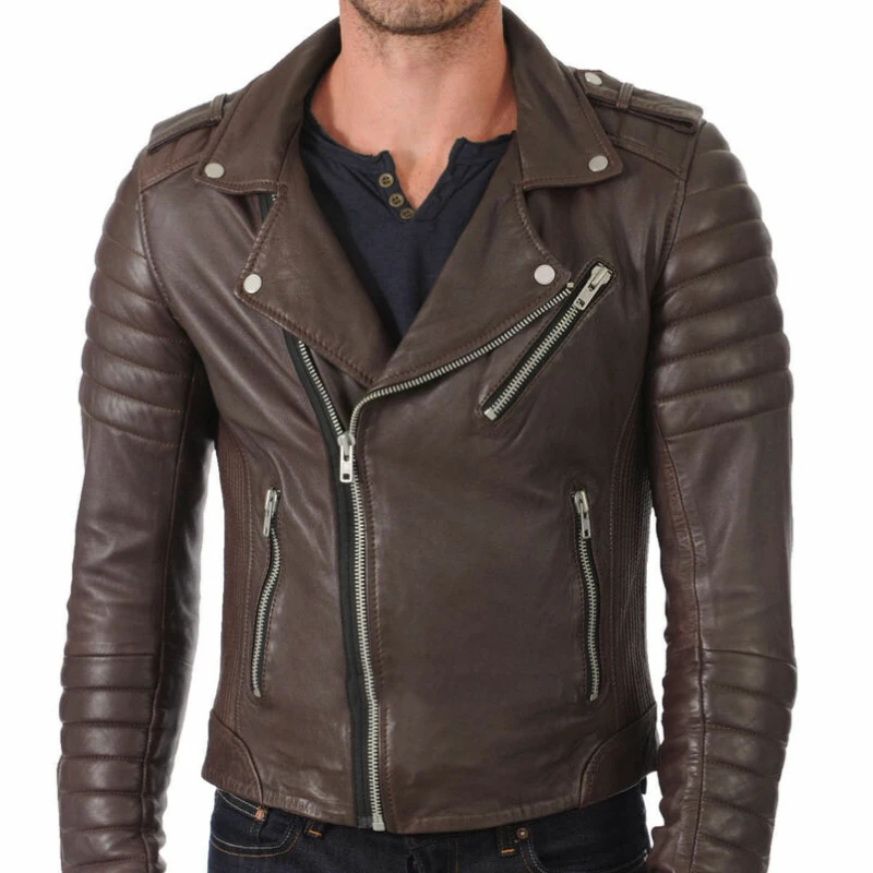 Genuine Real Leather Jacket Men Lambskin All Colors Men Leather Jacket