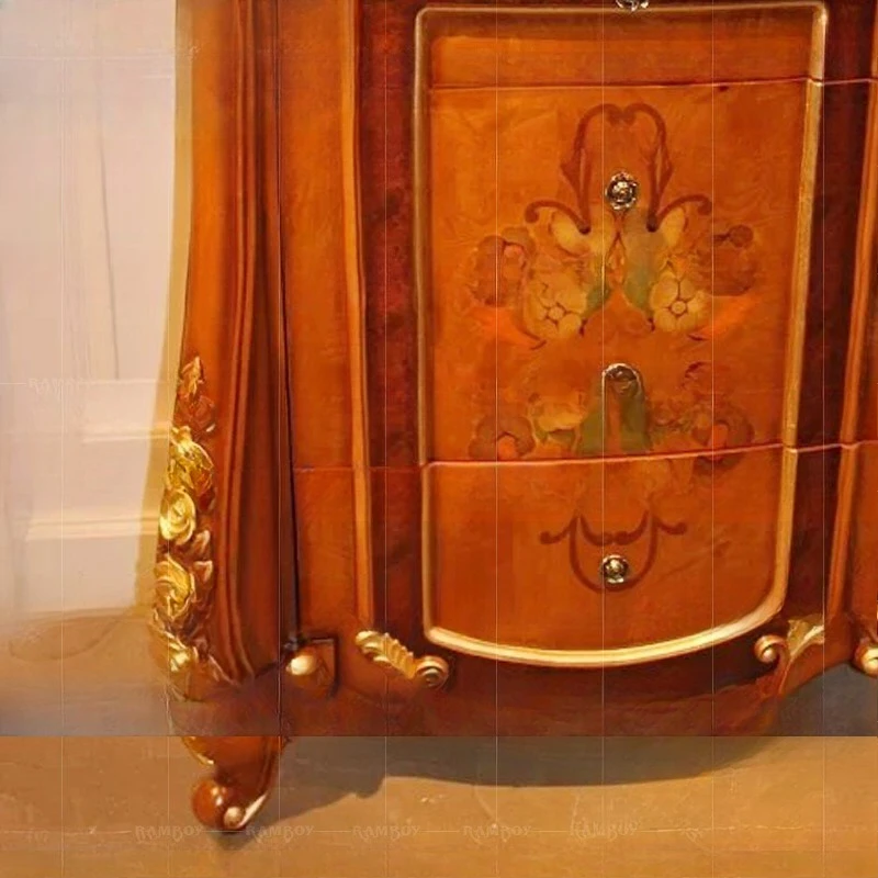 European-style chest cabinets mahogany carved painted chest cabinets living room bedroom lockers storage cabinets