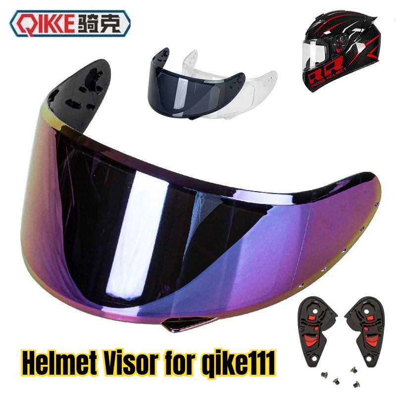 

QIKE111 Motorcycle Helmet Visor Qike111 Full Helmet Lens Replacement Windshield Base Accessories Accesorios Para Moto Мотошлем