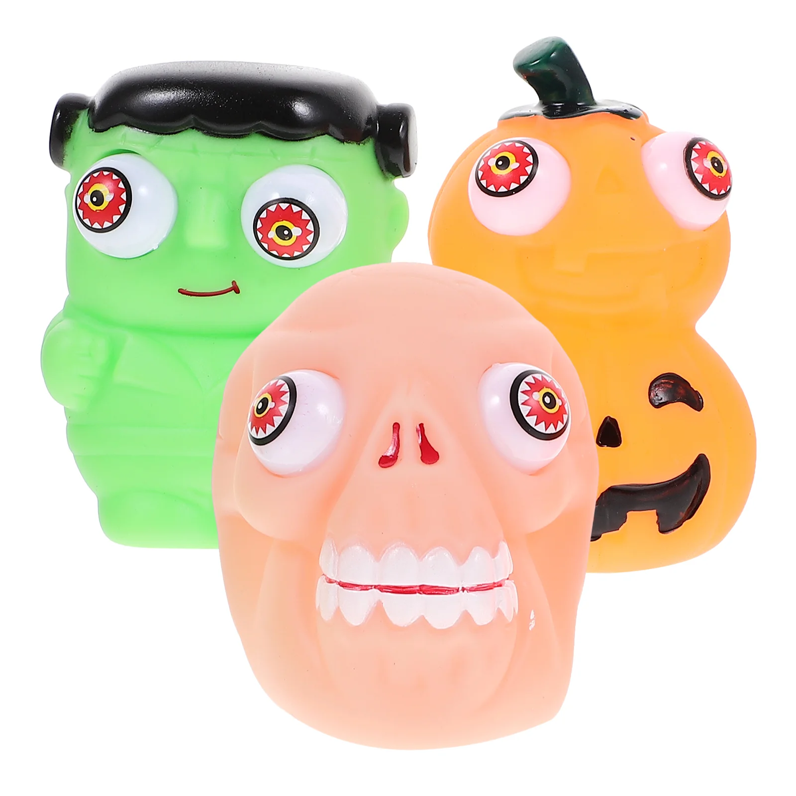 3pcs Scary Halloween Squeeze Ball Eye Bouncing Toys Halloween Party Favors Halloween Squeeze Toys