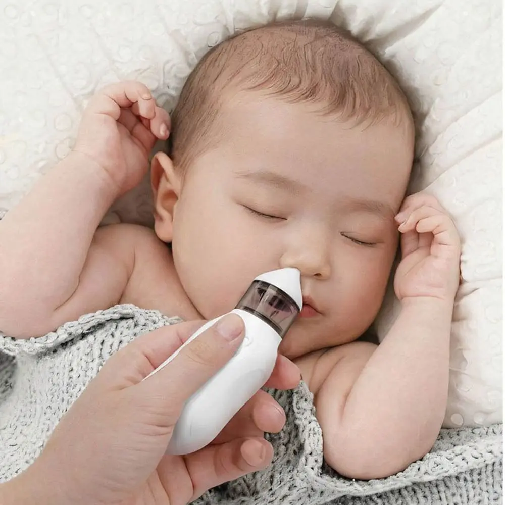 

Rechargeable Baby Electric Nasal Aspirator with 9 Suction Levels Suck Out Newborn Nose Sucker Anti Backflow 2 Silicone Tips
