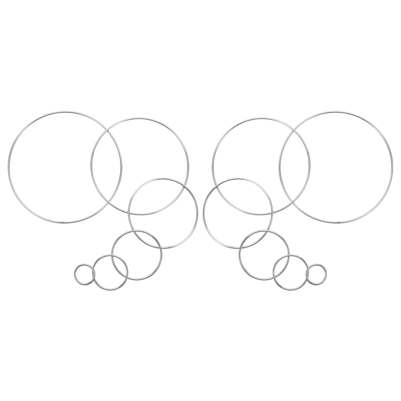 

12Pcs Flat Metal Circles for Crafts 304 Stainless Steel Rings Hoop Craft Set DIY Dreamcatcher Supplies Macrame Frame Components